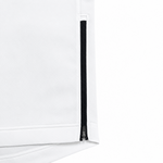 Load image into Gallery viewer, Close-up of the black side zipper on The Standard Crew in White