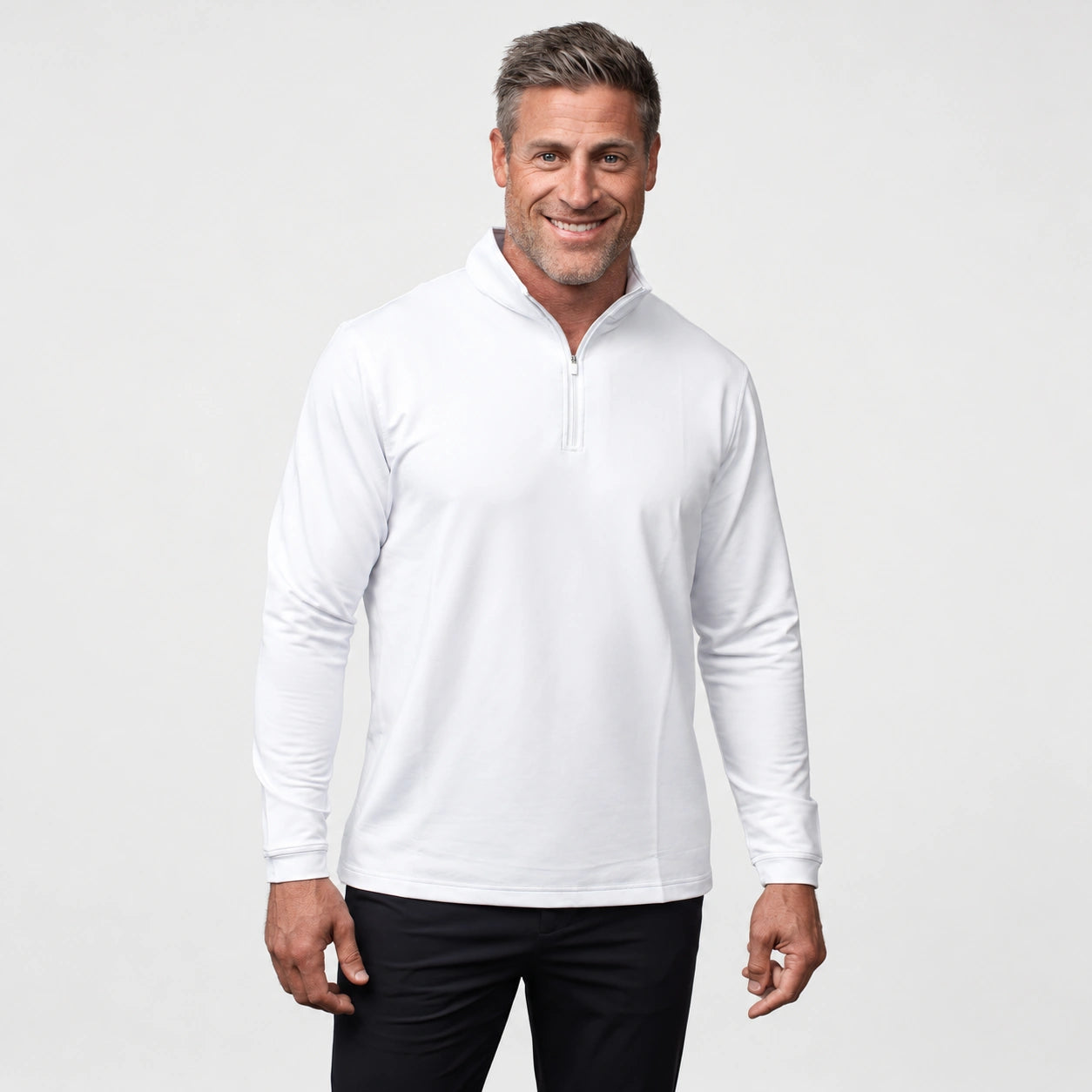Reserve QTR Zip in white — front