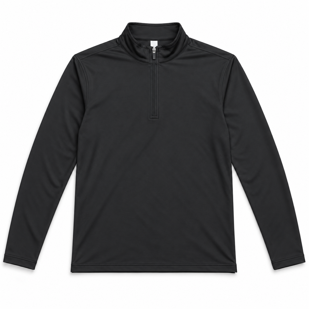 Lift Threadz Reserve QTR Zip in Black, front view