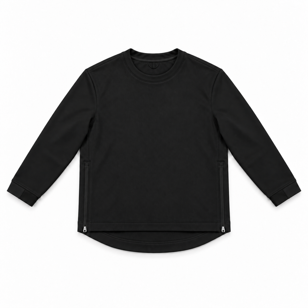 The Standard Crew in Black, front view