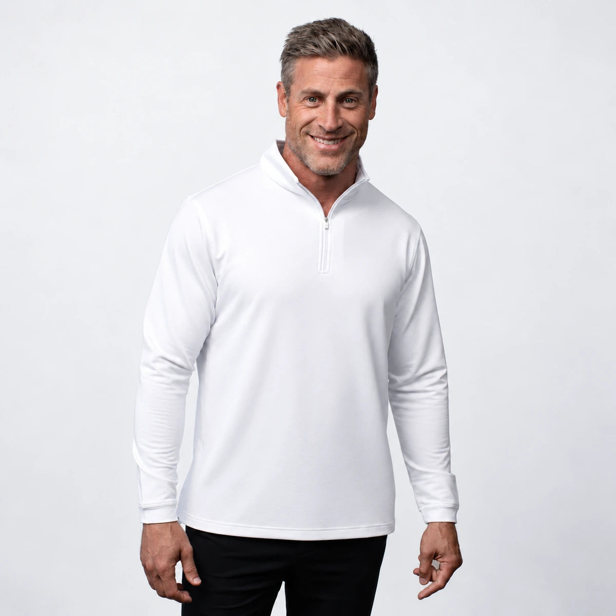 Reserve QTR Zip in white — front